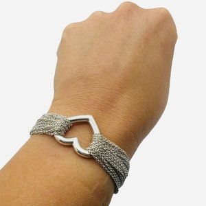 Tiffany & Co. Jewelry Heart Multistrand Toggle Bracelet